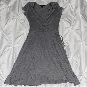 Grey Forever 21 wrap dress